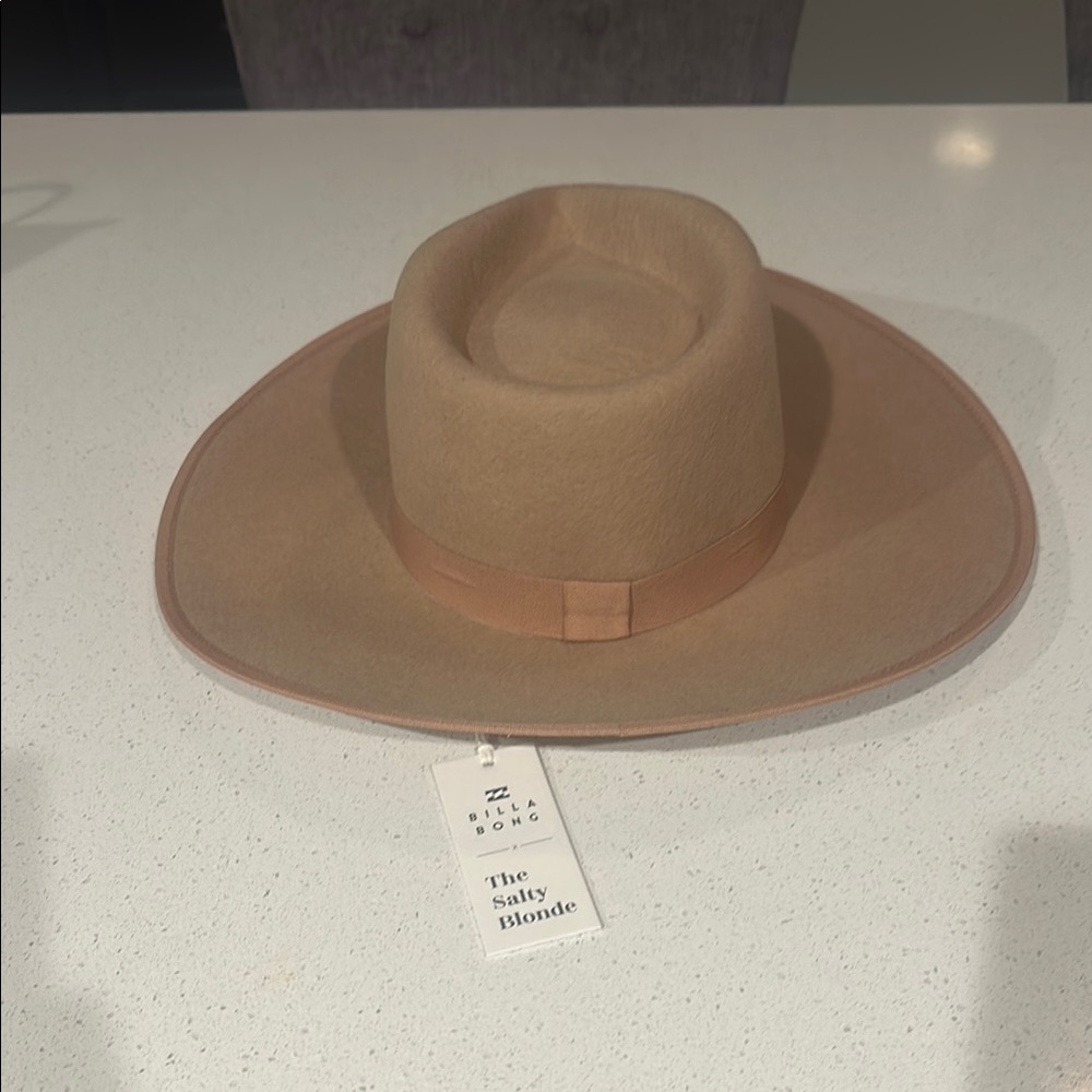 The Salty Blonde Tan Wide-Brim Hat